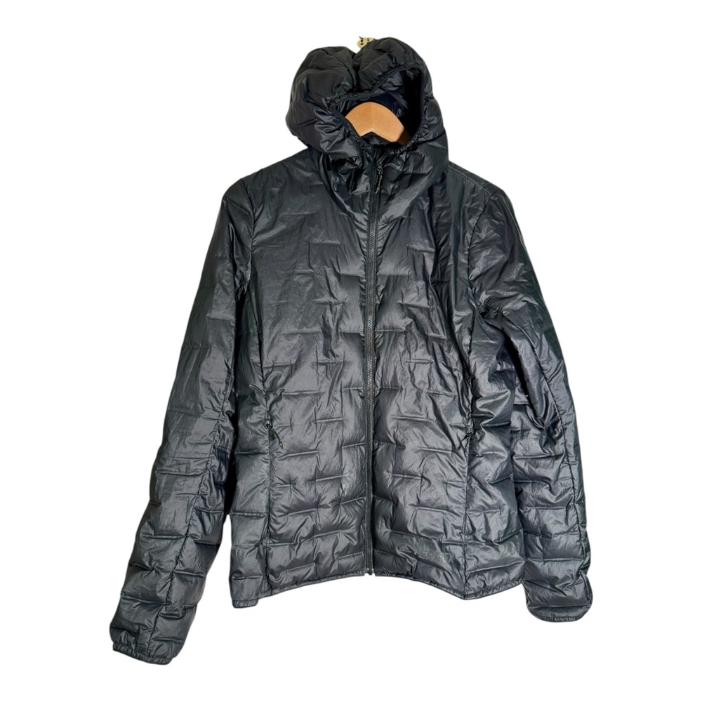 Adidas Terrex Lite Down Hooded Puffer Jacket Full Zip Black Women’s Medium